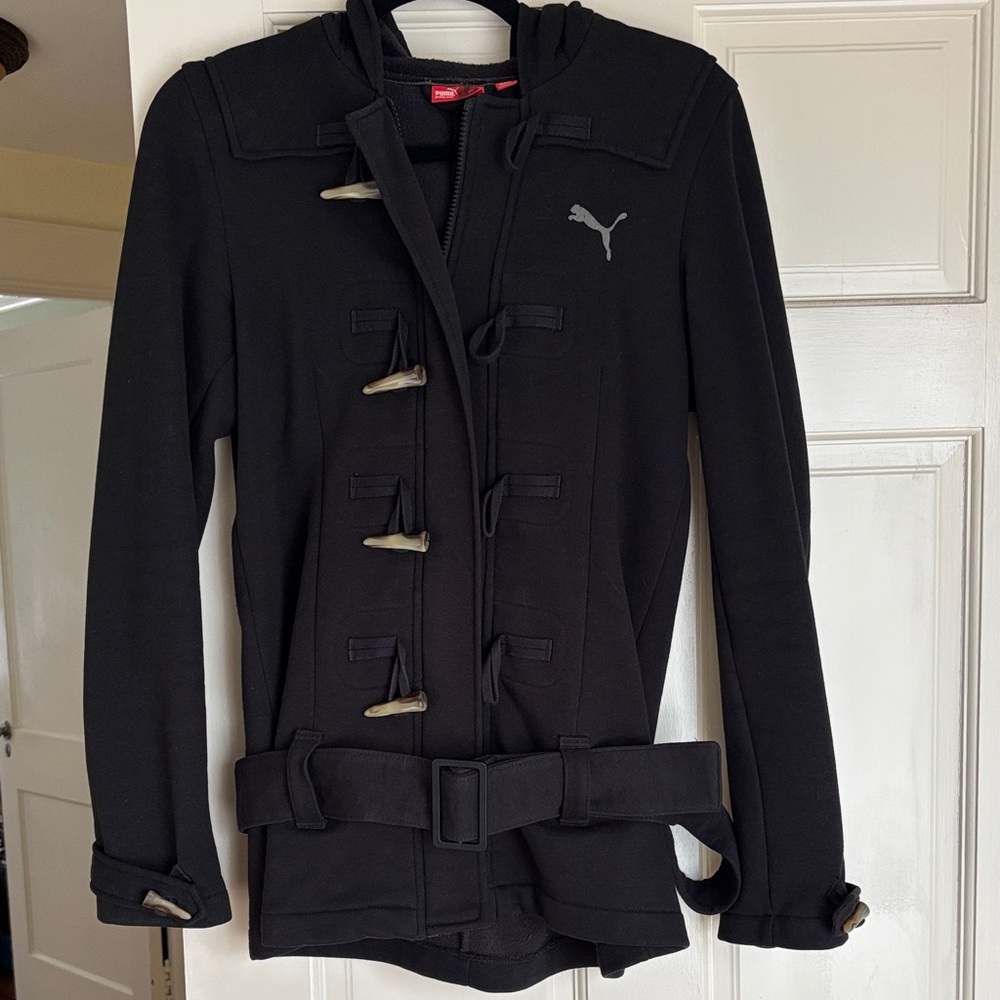Puma Black Belted Toggle Jacket, Medium - image 1